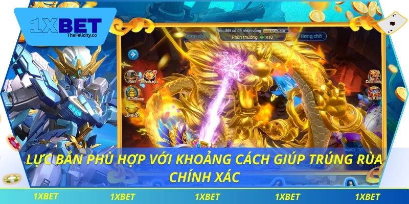 Lực bắn phù hợp với khoảng cách giúp trúng rùa chính xác